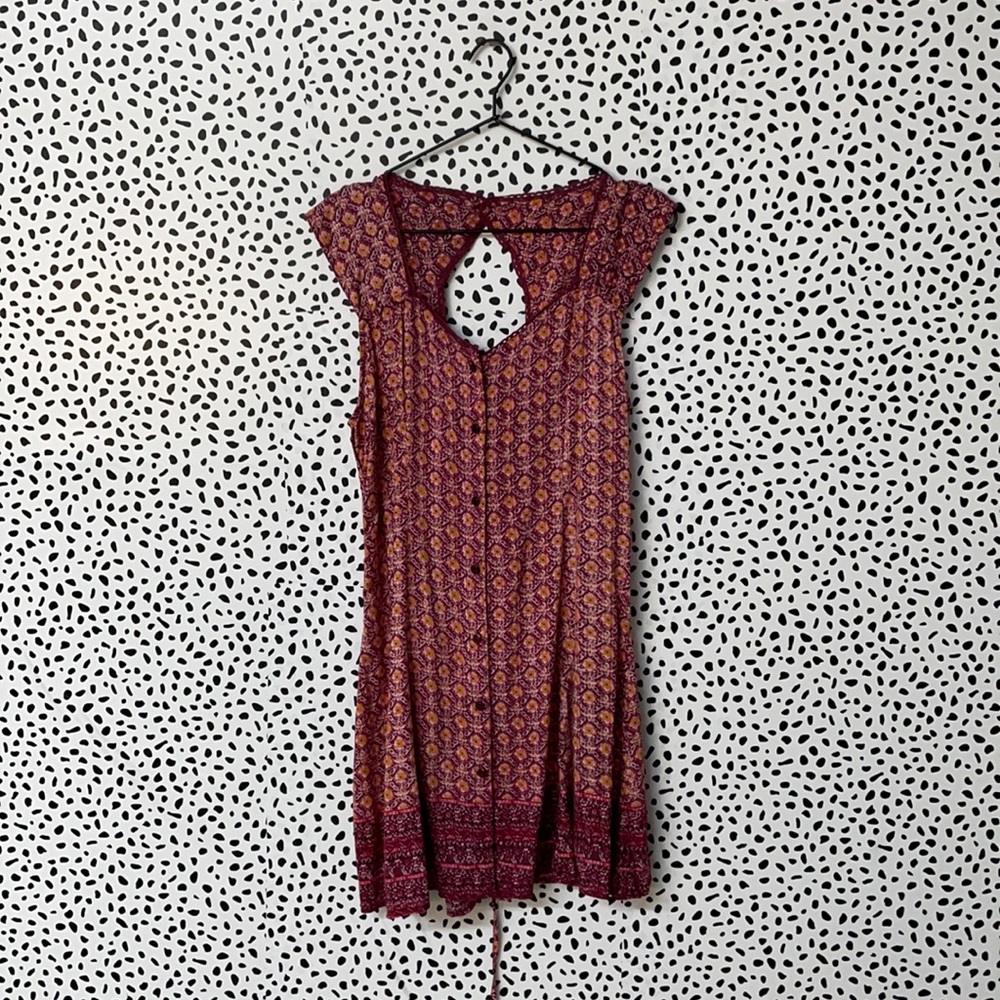 NWT Angie Boho Lace Up Back Dress